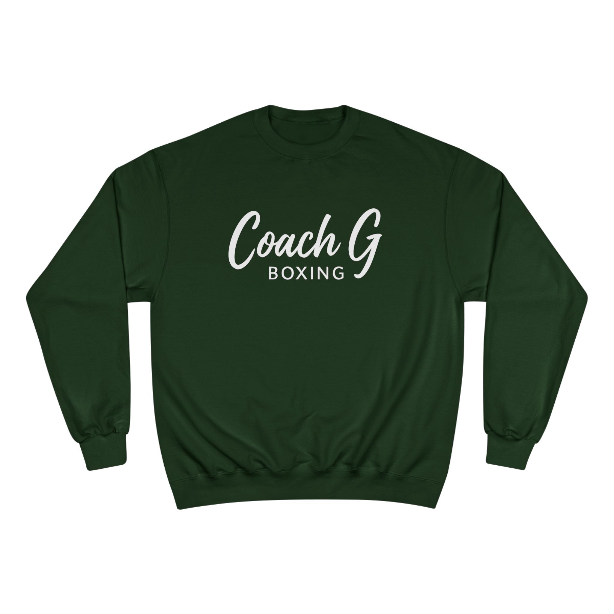 Coach G Boxing Sweatshirt — Coach G Script Logo Crewneck for Boxing Coaches & Trainers