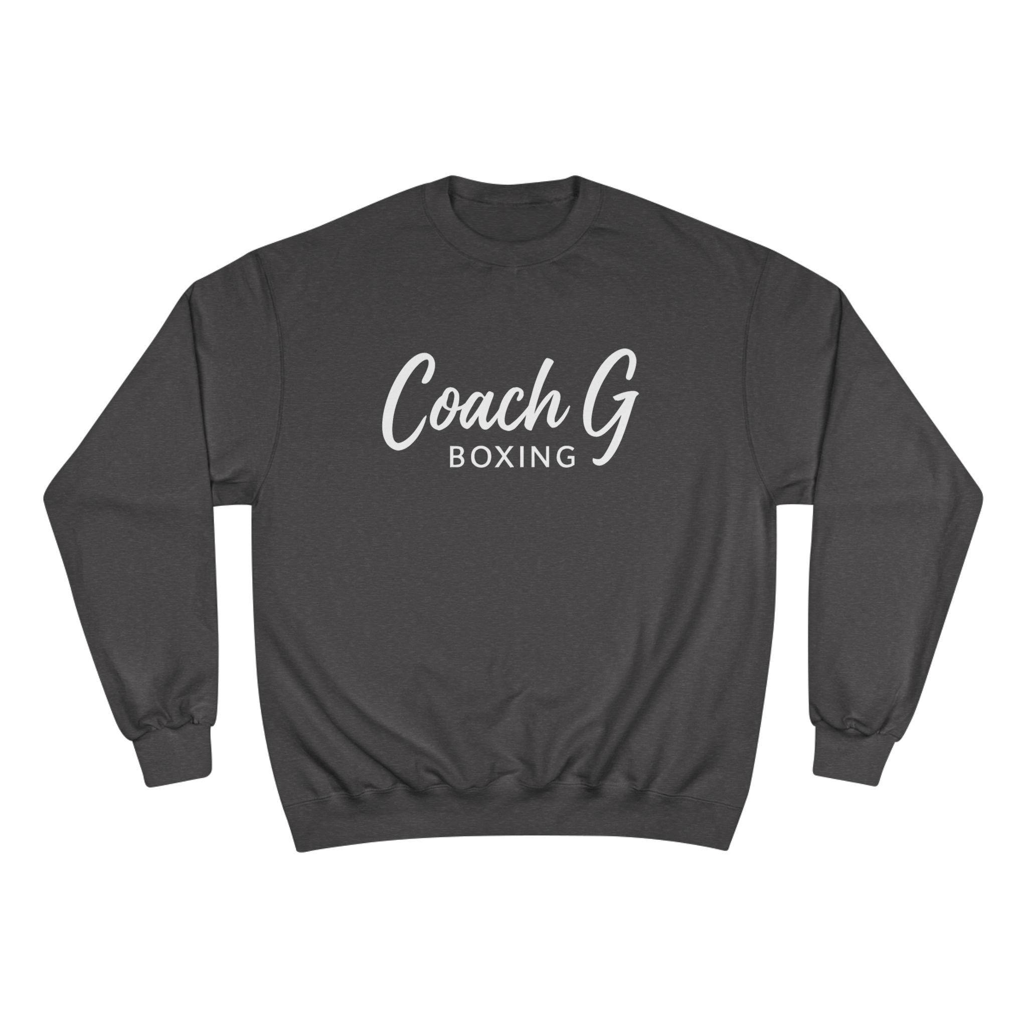 Coach G Boxing Sweatshirt — Coach G Script Logo Crewneck for Boxing Coaches & Trainers