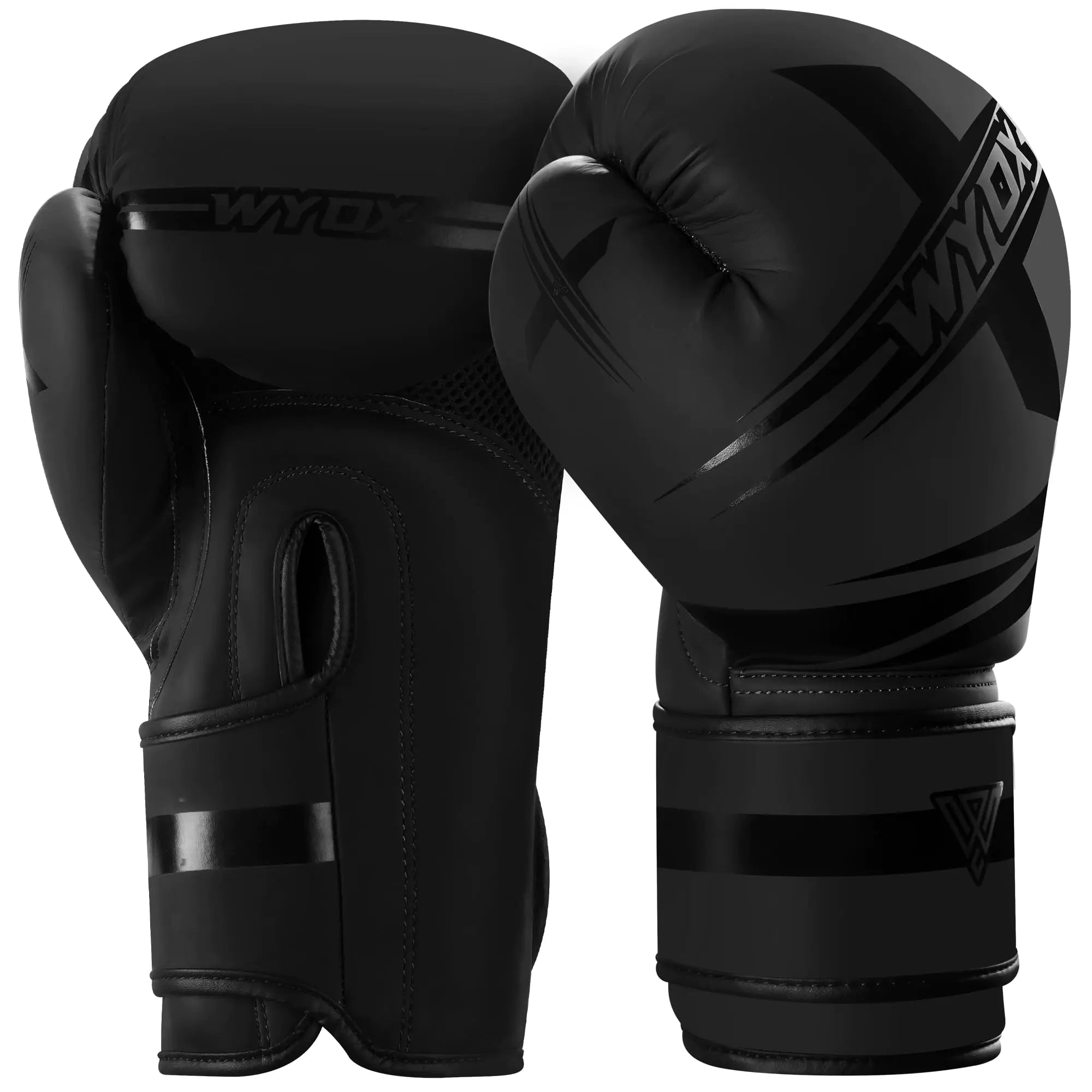 Wolfpack Elite Pro Leather Gloves – Blackout (10–16oz)